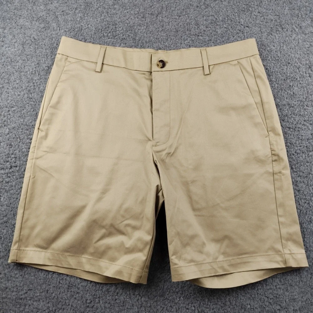 Banana Republic Cotton Shorts Mens 34 Chino Khaki Tan EUC